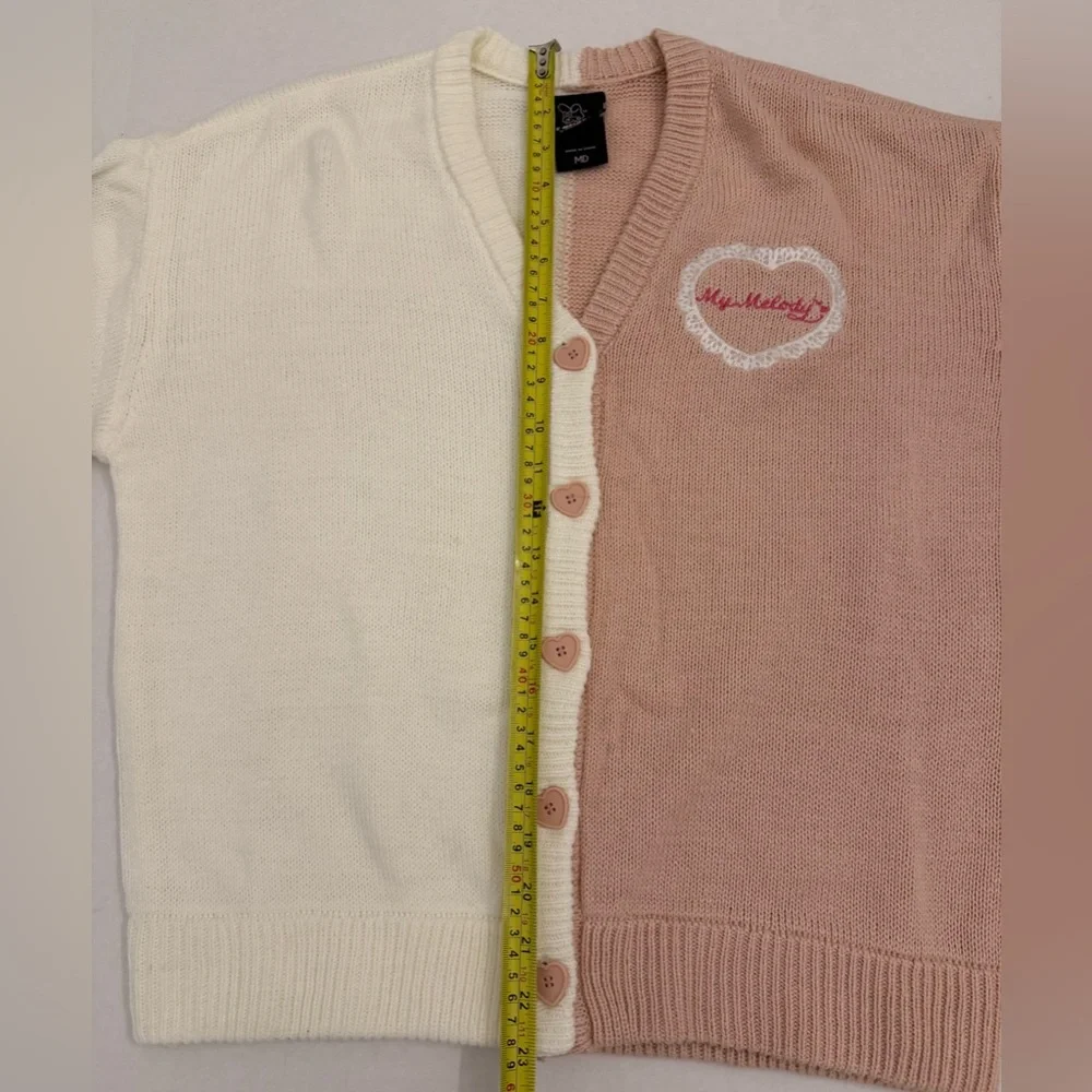 Sanrio My Melody Blush Pink & Creamy White Split Cardigan - Picture 7 of 8